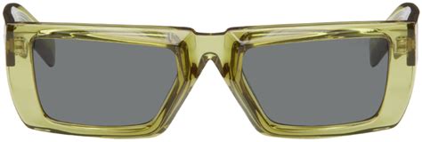 sonnenbrille prada grün|Jadegrüne Gläser Runway Sonnenbrille .